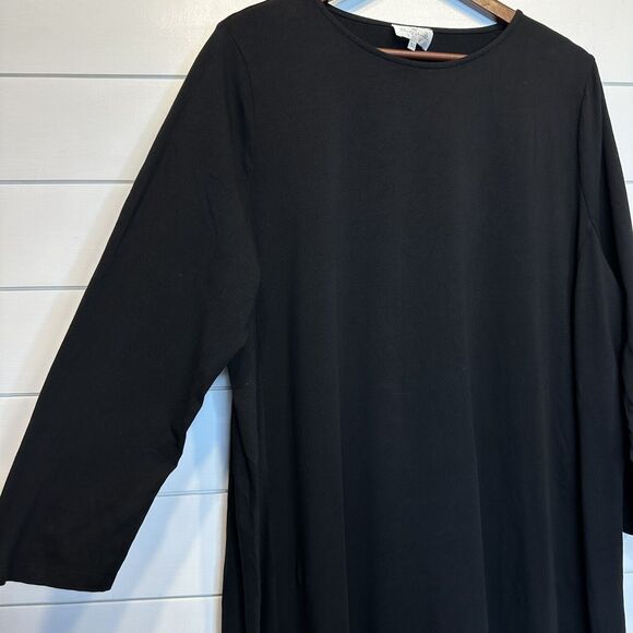 NWOT Dainty Jewells 3X Dress Black Long Sleeve Knee Length Your Favorite Stretch - Picture 5 of 9